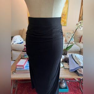 Long T-shirt jersey fabric skirt